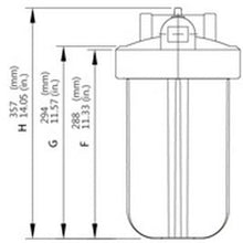 Load image into Gallery viewer, Flowmatic (FH5000CB1PR) Full Flow Water Filter Housing Black - Clear w - PR - Isopure Water - FH5000CB1PR
