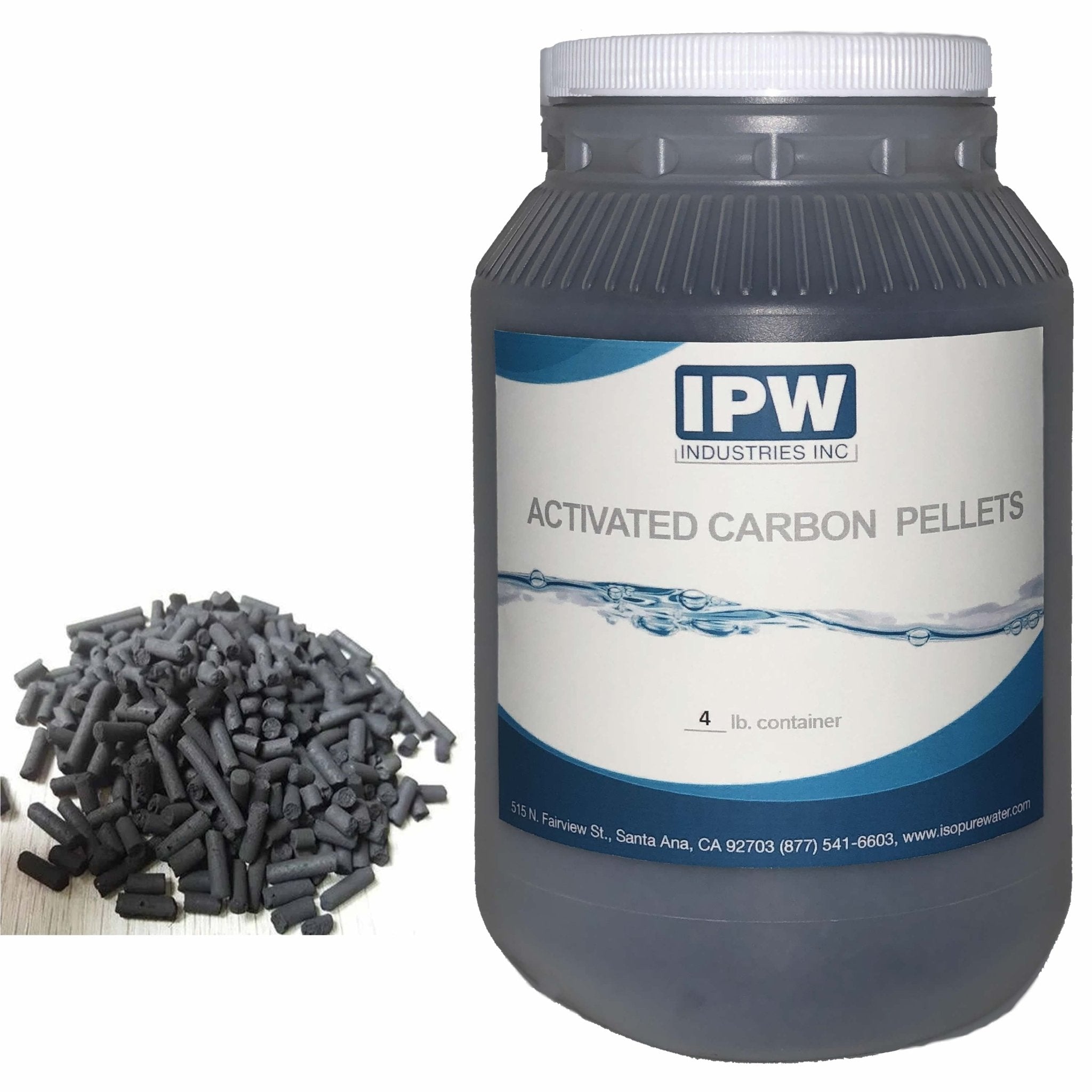 IPW Industries Inc 3mm60CTC 4 lbs Bulk Activated Carbon Charcoal Pel Isopure Water